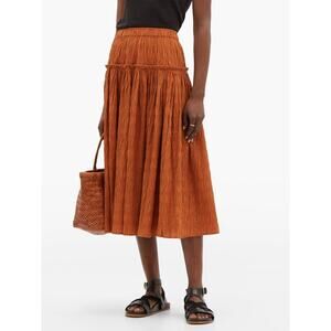 MARA HOFFMAN Alejandra Shirred Organic Cotton-Blend‎ Skirt Women’s Size 2X